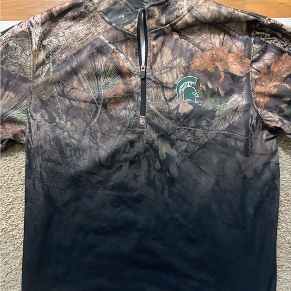 Colosseum Men’s Lg Black Mossy Oak Spartan Logo 1/4 Zip Like New - Picture 8 of 12